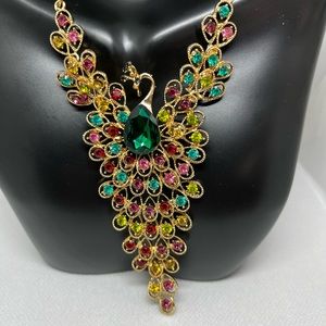 Necklace! Betsey Johnson Peacock Colorful Necklace Beautiful